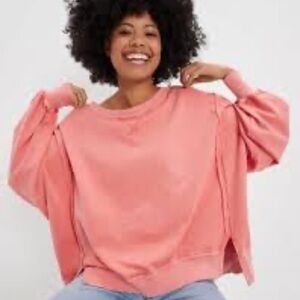 American Eagle Oversized Big Hug Crewneck Sweatshirt szL
